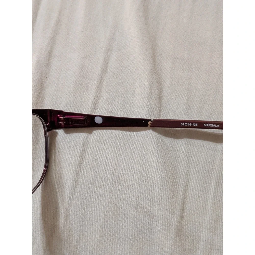Bulova Eyeglasses, Frames Only, Alameda, 51-16-135, Metal/Plastic, Marsala/Red‎